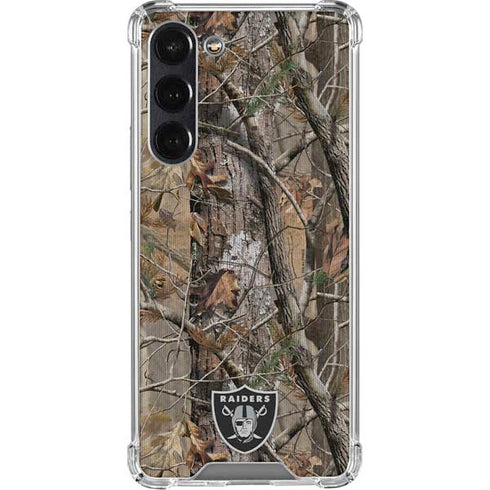 NFL Las Vegas Raiders Realtree AP Camo Galaxy S24 FE Clear Case