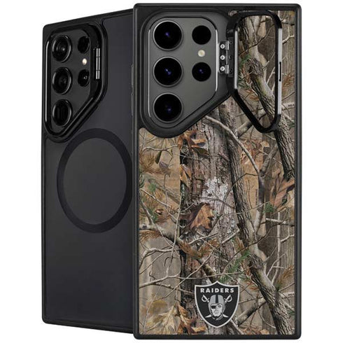 NFL Las Vegas Raiders Realtree AP Camo Galaxy S25 Ultra Kickstand Case