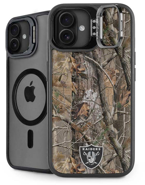 NFL Las Vegas Raiders Realtree AP Camo iPhone 16 Plus Kickstand Case