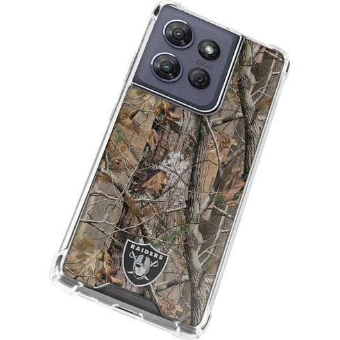 NFL Las Vegas Raiders Realtree AP Camo Moto G 5G (2025) Clear Case