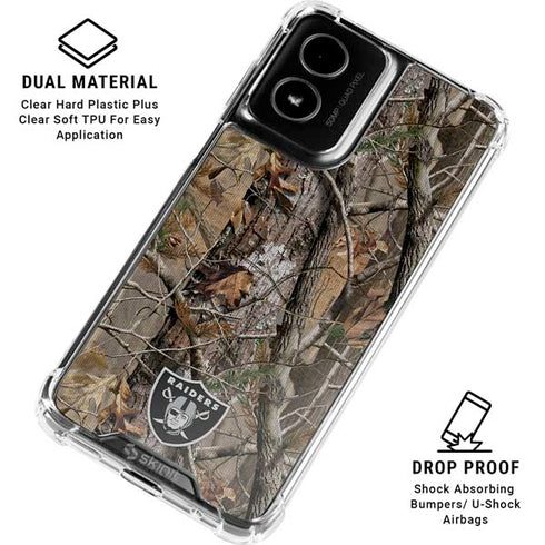 NFL Las Vegas Raiders Realtree AP Camo Moto G Power 5G (2024) Clear Case