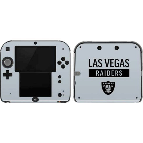 NFL Las Vegas Raiders Silver Performance Series Nintendo 2DS Skin