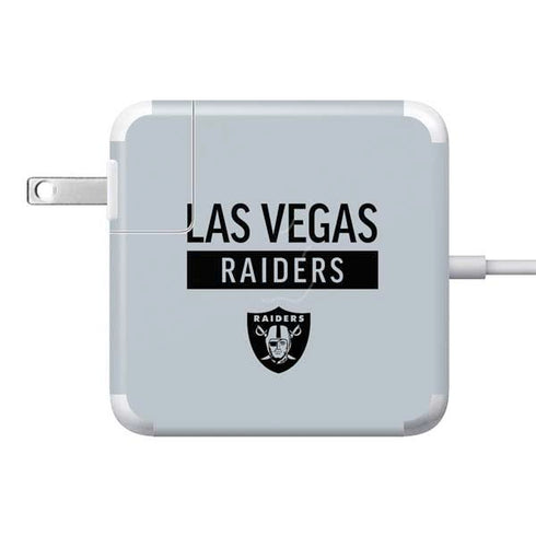 NFL Las Vegas Raiders Silver Performance Series 85W Power Adapter (15 and 17 inch MacBook Pro Charger) Skin