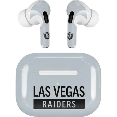 NFL Las Vegas Raiders Silver Performance Series AirPods Skins
