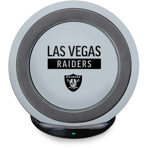 NFL Las Vegas Raiders Silver Performance Series Fast Charge Wireless Charging Stand Skin