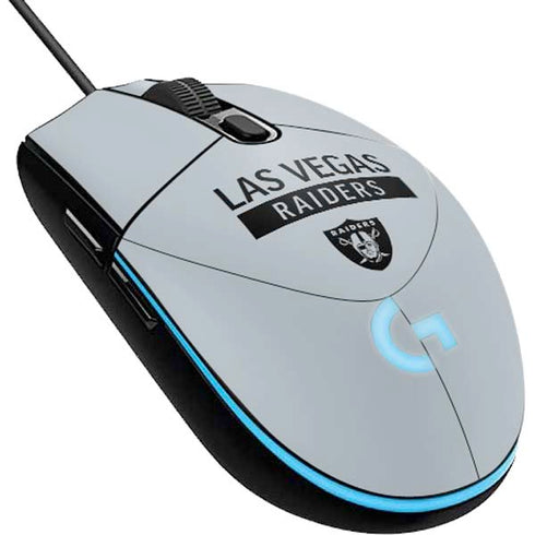NFL Las Vegas Raiders Silver Performance Series G203 Prodigy RGB Wired Gaming Mouse Skin