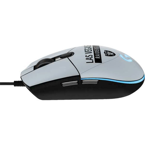 NFL Las Vegas Raiders Silver Performance Series G203 Prodigy RGB Wired Gaming Mouse Skin