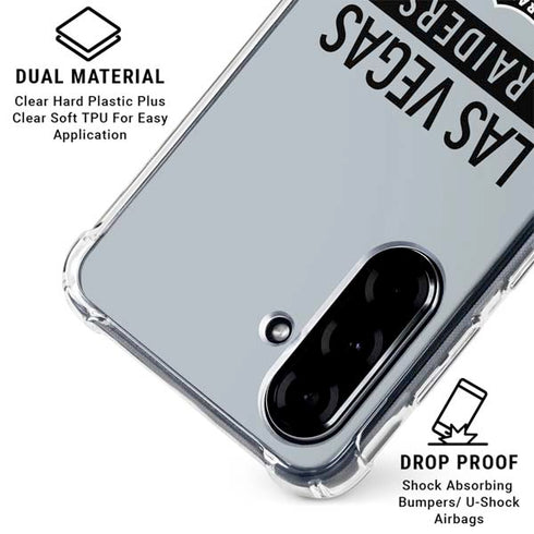 NFL Las Vegas Raiders Silver Performance Series Galaxy A36 5G Clear Case