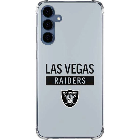 NFL Las Vegas Raiders Silver Performance Series Galaxy A55 5G Clear Case