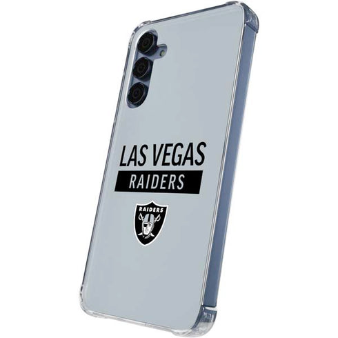 NFL Las Vegas Raiders Silver Performance Series Galaxy A55 5G Clear Case