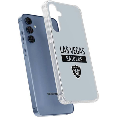 NFL Las Vegas Raiders Silver Performance Series Galaxy A55 5G Clear Case