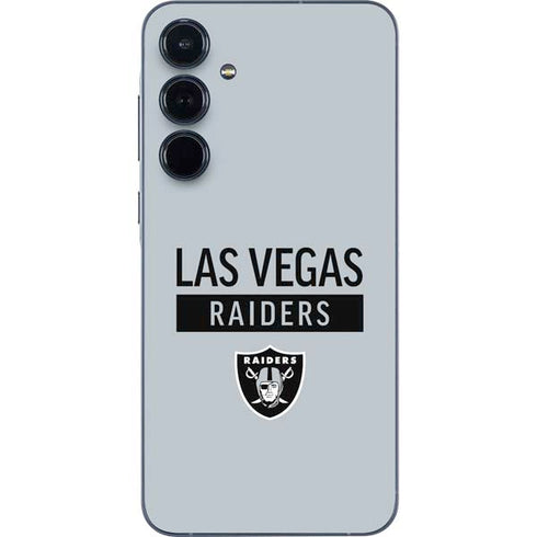 NFL Las Vegas Raiders Silver Performance Series Galaxy A55 5G Skin