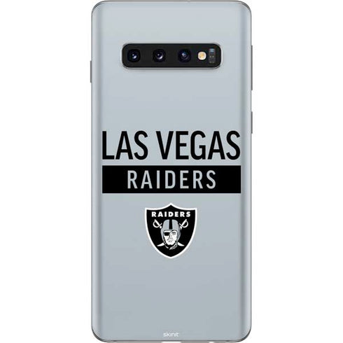 NFL Las Vegas Raiders Silver Performance Series Galaxy S10 Skin
