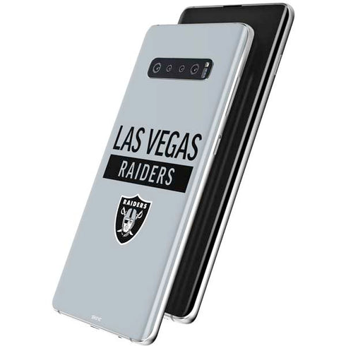 NFL Las Vegas Raiders Silver Performance Series Galaxy S10 Skin