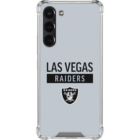 NFL Las Vegas Raiders Silver Performance Series Galaxy S24 FE Clear Case