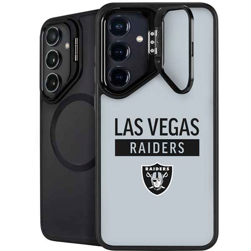 NFL Las Vegas Raiders Silver Performance Series Galaxy S24 FE Kickstand Case