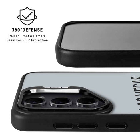 NFL Las Vegas Raiders Silver Performance Series Galaxy S24 FE Kickstand Case