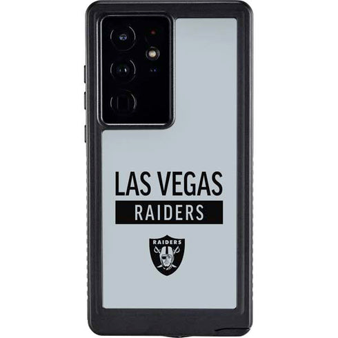NFL Las Vegas Raiders Silver Performance Series Galaxy S24 Ultra Waterproof Case