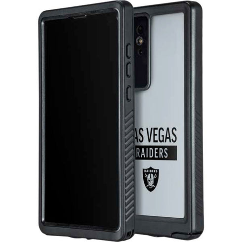 NFL Las Vegas Raiders Silver Performance Series Galaxy S24 Ultra Waterproof Case