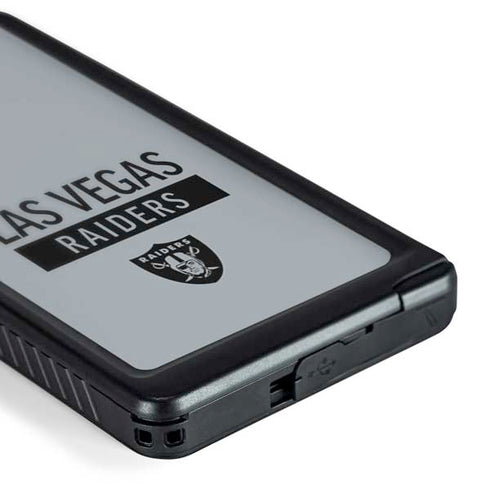 NFL Las Vegas Raiders Silver Performance Series Galaxy S24 Ultra Waterproof Case