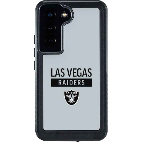 NFL Las Vegas Raiders Silver Performance Series Galaxy S24 Waterproof Case