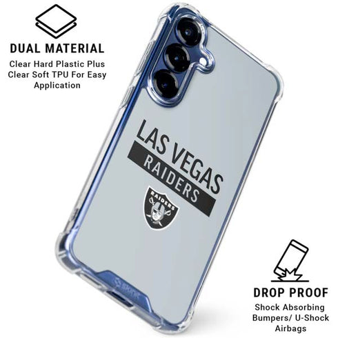 NFL Las Vegas Raiders Silver Performance Series Galaxy S25 Clear Case