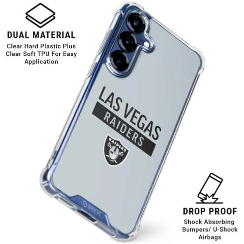 NFL Las Vegas Raiders Silver Performance Series Galaxy S25 Plus Clear Case