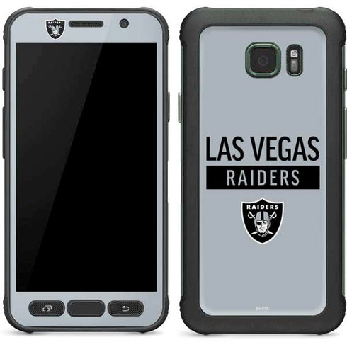 NFL Las Vegas Raiders Silver Performance Series Galaxy S7 Active Skin