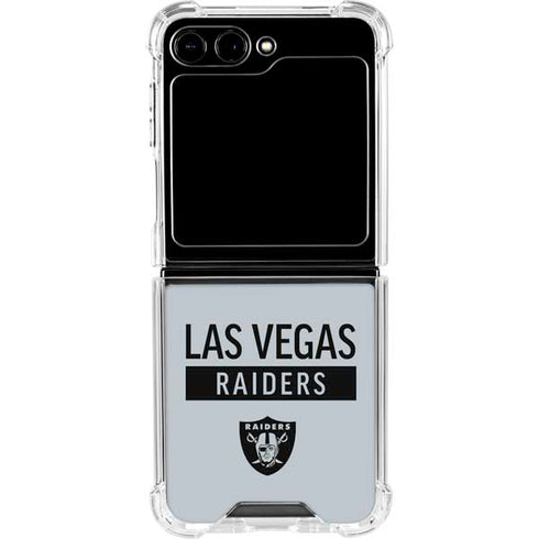 NFL Las Vegas Raiders Silver Performance Series Galaxy Z Flip6 Clear Case