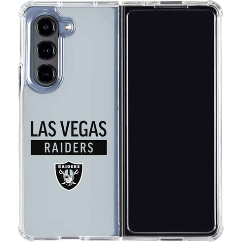 NFL Las Vegas Raiders Silver Performance Series Galaxy Z Fold5 5G Clear Case