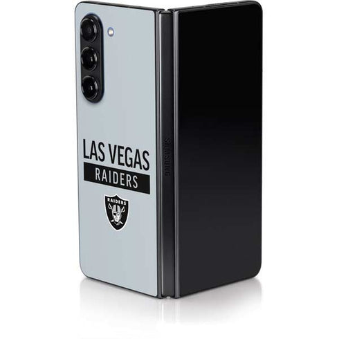 NFL Las Vegas Raiders Silver Performance Series Galaxy Z Fold5 5G Skin