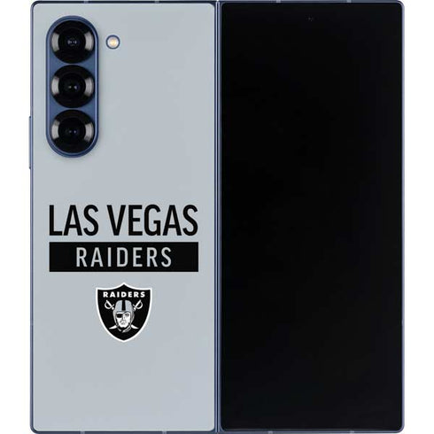 NFL Las Vegas Raiders Silver Performance Series Galaxy Z Fold6 Skin