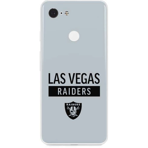 NFL Las Vegas Raiders Silver Performance Series Google Pixel 3 Skin