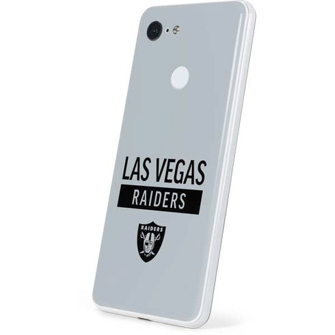 NFL Las Vegas Raiders Silver Performance Series Google Pixel 3 Skin