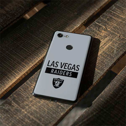 NFL Las Vegas Raiders Silver Performance Series Google Pixel 3 Skin