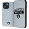NFL Las Vegas Raiders Silver Performance Series iPhone 15 Plus Folio Case