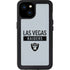NFL Las Vegas Raiders Silver Performance Series iPhone 15 Plus Waterproof Case