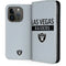 NFL Las Vegas Raiders Silver Performance Series iPhone 15 Pro Folio Case