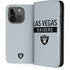 NFL Las Vegas Raiders Silver Performance Series iPhone 15 Pro Folio Case