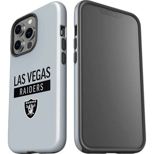 NFL Las Vegas Raiders Silver Performance Series iPhone 15 Pro Impact Case