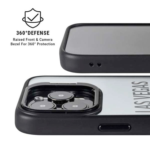 NFL Las Vegas Raiders Silver Performance Series iPhone 15 Pro Kickstand Case