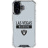 NFL Las Vegas Raiders Silver Performance Series iPhone 16 Clear Case