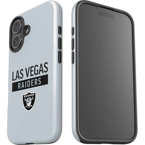 NFL Las Vegas Raiders Silver Performance Series iPhone 16 Impact Case