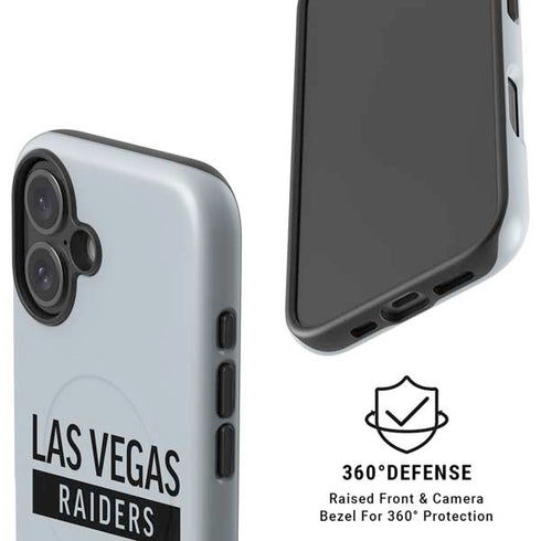 NFL Las Vegas Raiders Silver Performance Series iPhone 16 Magsafe Impact Case