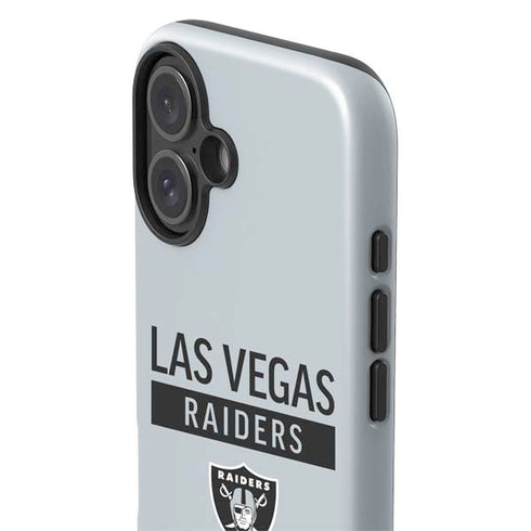 NFL Las Vegas Raiders Silver Performance Series iPhone 16 Plus Impact Case