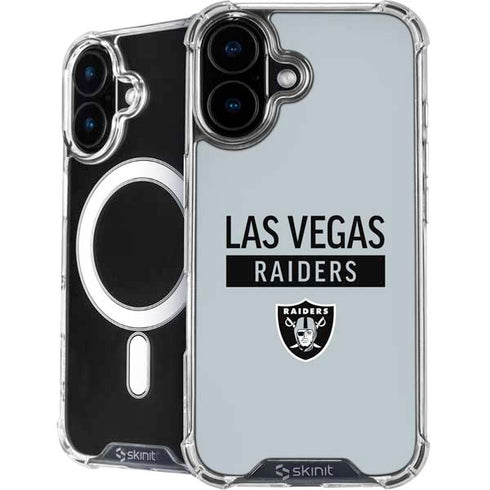 NFL Las Vegas Raiders Silver Performance Series iPhone 16 Plus MagSafe Case