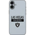 NFL Las Vegas Raiders Silver Performance Series iPhone 16 Plus Skin