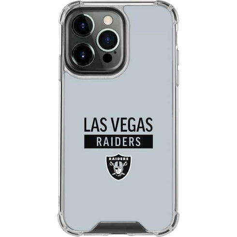 NFL Las Vegas Raiders Silver Performance Series iPhone 16 Pro Clear Case