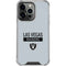 NFL Las Vegas Raiders Silver Performance Series iPhone 16 Pro Clear Case
