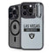 NFL Las Vegas Raiders Silver Performance Series iPhone 16 Pro Kickstand Case
